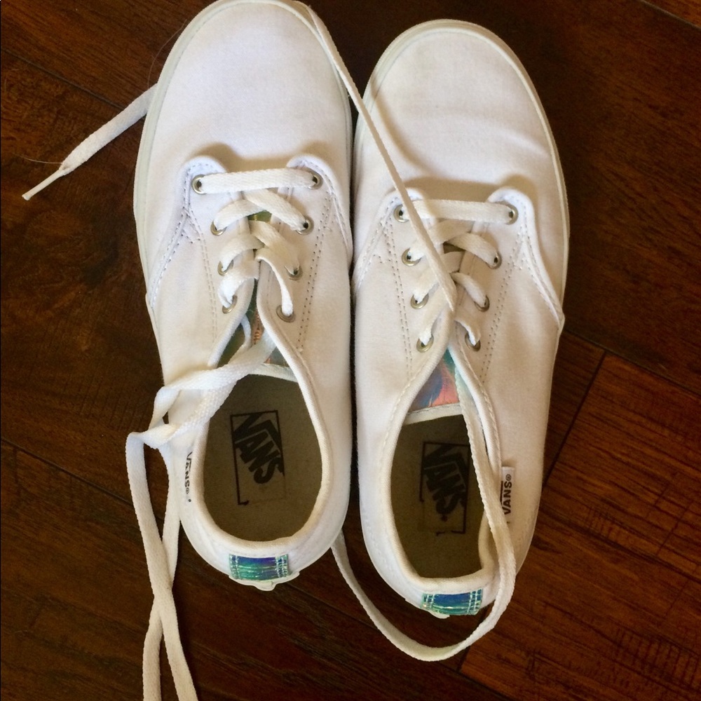 Holographic/ White Vans!
